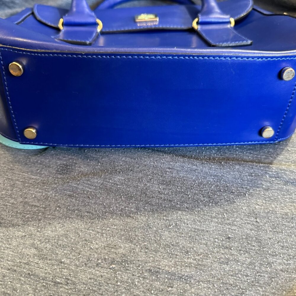 Kate Spade New York Bond Street Flo Satchel Crossbody – Royal Blue / Aqua - Picture 8 of 8